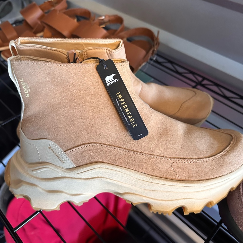Sorel Beige Waterproof Ankle Boots